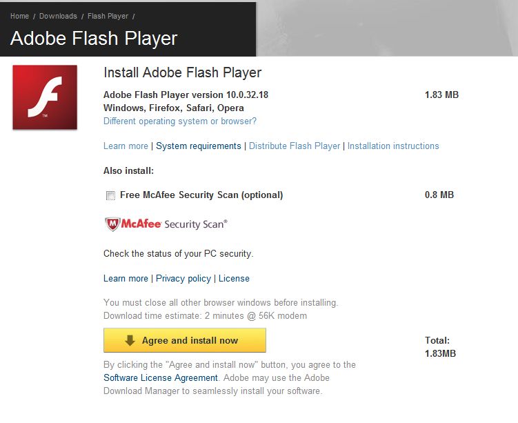 adobe flash video download